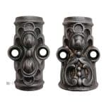 Fenster Stange Riegel Führung antik Eisen Basküle Kloben alt Frankreich Tulpe 18 mm
