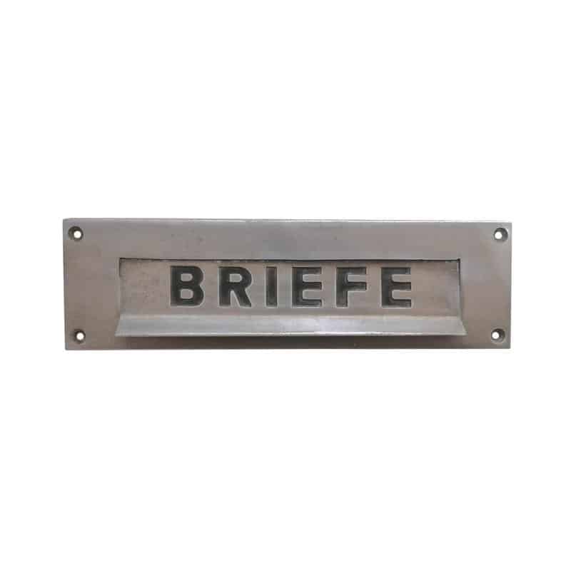 Bauhaus Briefklappe alt Alu Briefschlitz alt Briefeinwurf Vintage