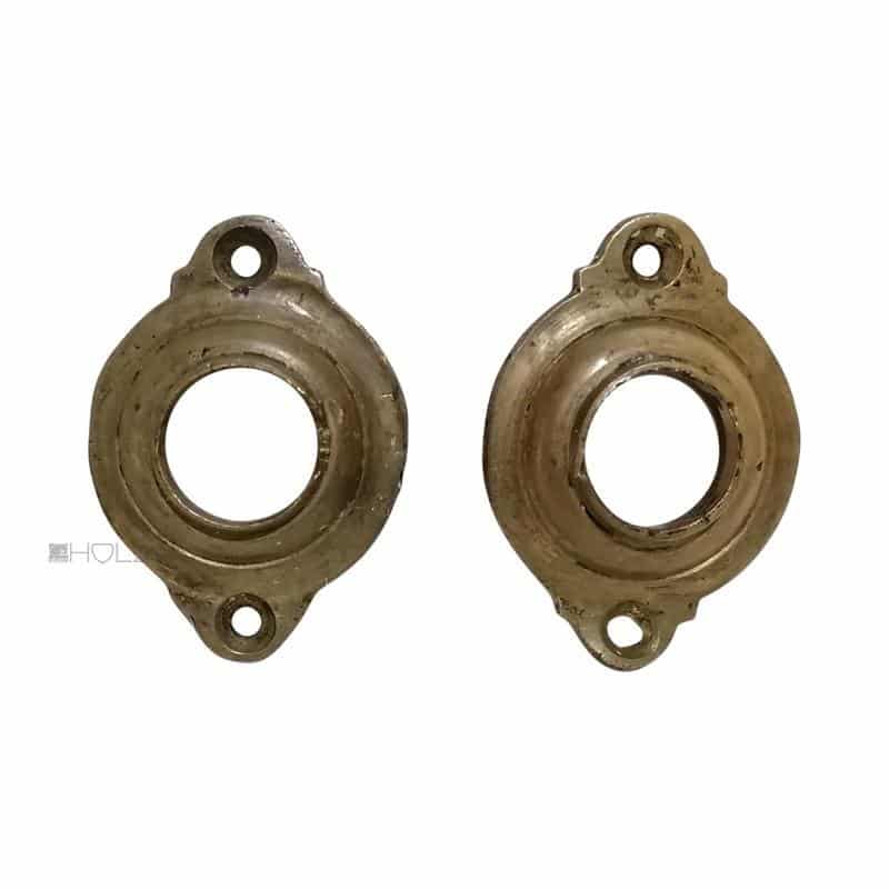 Drückerrosetten antik Türklinke alt Messing Jugendstil 15.7mm
