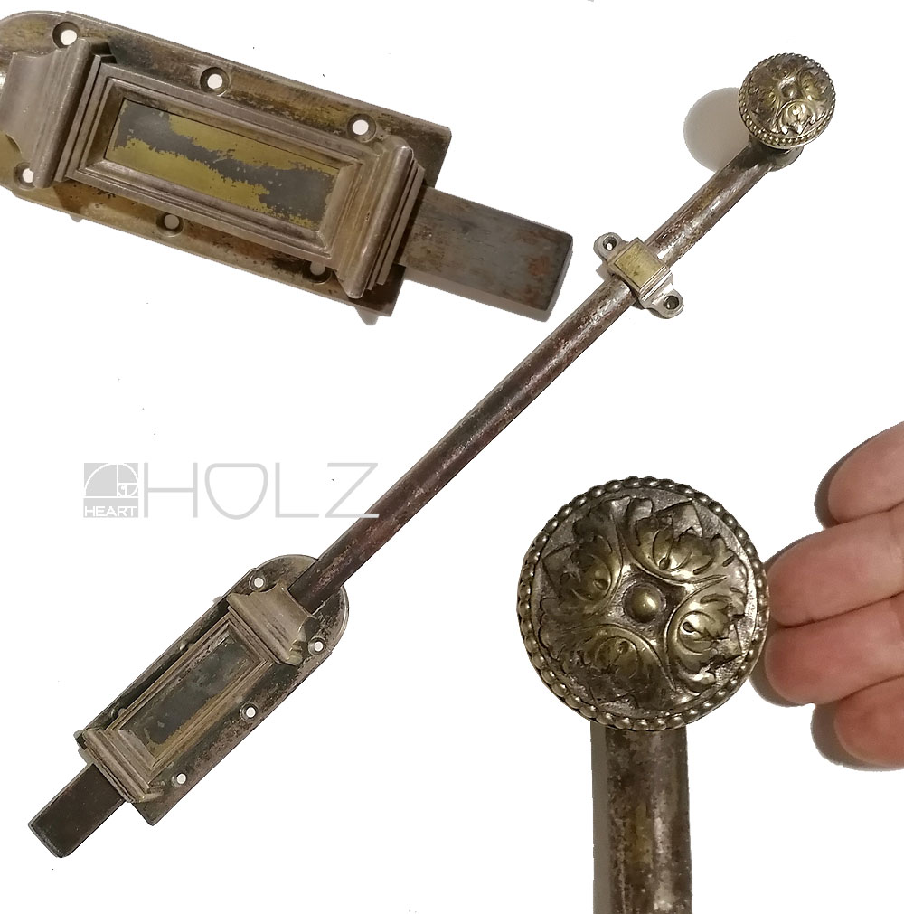 Schieberiegel antik geschmiedet Stoßriegel Feststeller alt 53cm Schieberiegel antik geschmiedet Stoßriegel Feststeller alt 53cm