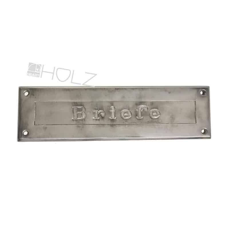 Briefklappe antik Briefschlitz alt Briefeinwurf 1920er Messing vernickelt Briefklappe antik Briefschlitz alt Briefeinwurf 1920er Messing vernickelt