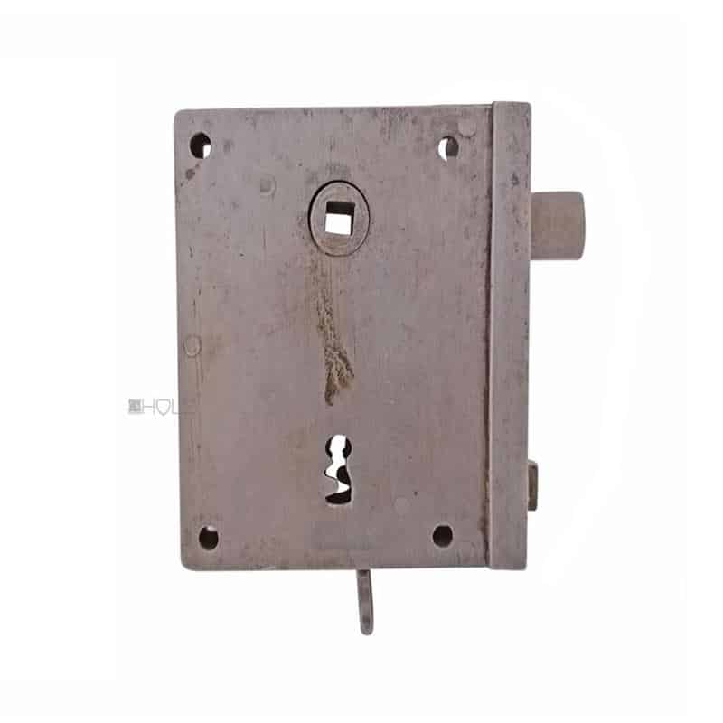 Kastenschloss antik alt Türschloss Stahl Tür links 8er Vk 61 mm