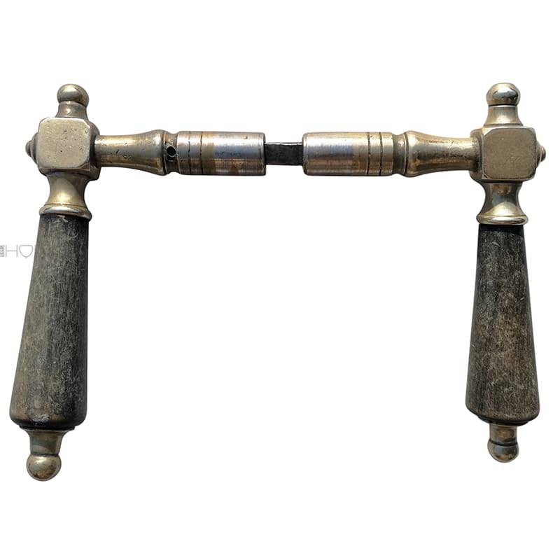 Türdrücker antik Würfel Messing alt Gelbguss 15.8mm 8er Vk