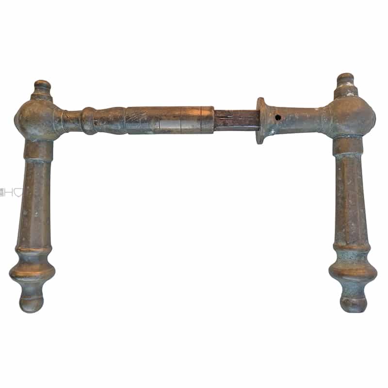 Große Türdrücker Kastenschloss antik Kugel polygon alt 16.3mm 10.5er Vk