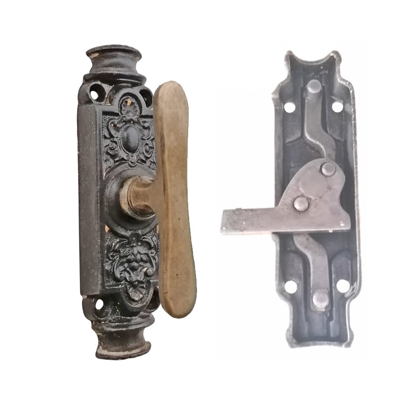 Fenstergetriebe Basküle antik Klampe alt Muschel Rechts Reiber