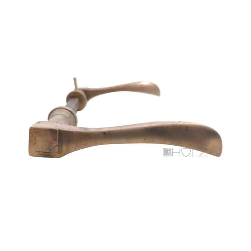 Jugendstil Türdrücker Avantgarde Messing alt antik Türklinken Kastenschloss 8.5er Vk