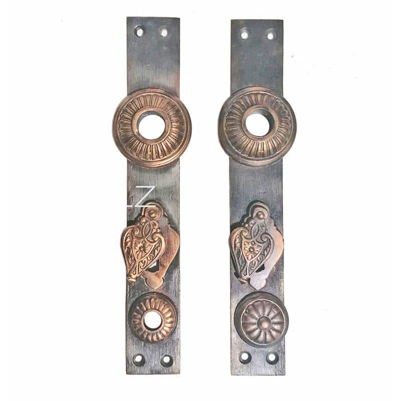 Langschilder antik Einstemm Tür alt Türdrücker 16.1mm 68
