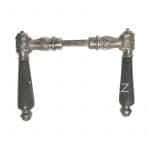 Türdrücker Jugendstil antik vernickelt Eisen Horn alt 9er Vk