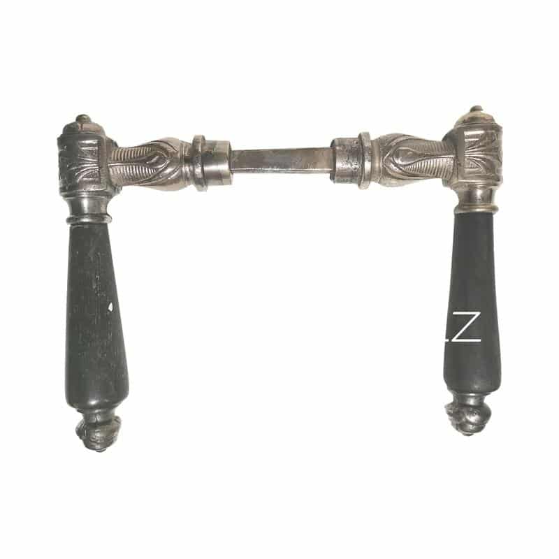Türdrücker Jugendstil antik vernickelt Eisen Horn alt 9er Vk Türdrücker Jugendstil antik vernickelt Eisen Horn alt 9er Vk