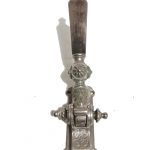 Basküle Klappgriff Zahnrad antik alt silber Horn Schwengel Stangenantrieb