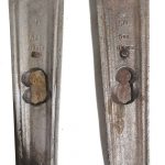 Langschilder antik alt Jugendstil Gusseisen Türblenden 18.7 mm 72