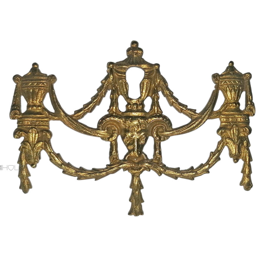Möbel Bronze Schlüsselschild antik Bock Vasen 11.5cm