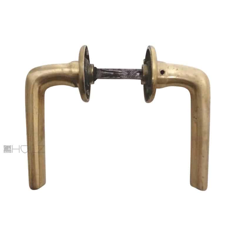 Türklinken Bauhaus oval Messing alt antik Türdrücker Rosetten