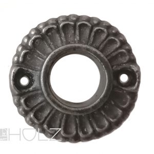 Drückerrosette antik Eisen Türdrücker alt rund Kranz 18.5 mm