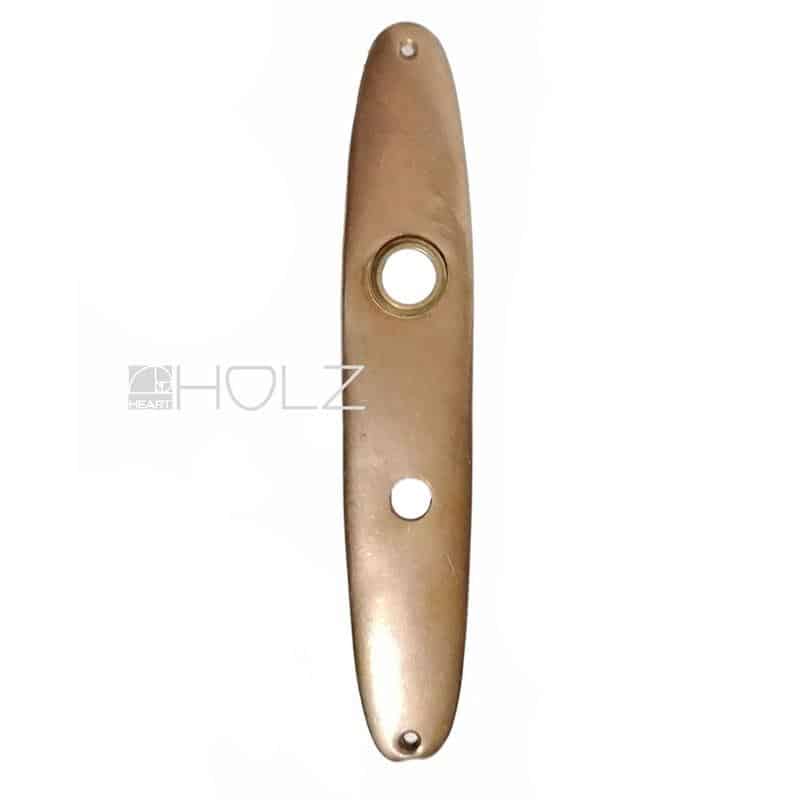 Langschild 1920er antik oval Messing alt Bauhaus Vintage 66 mm Nachtriegel