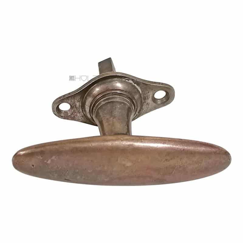 Bauhaus Fensterolive Fenstergriff oval alt Art Deco 48/87/43mm
