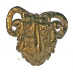 Möbel Bronze Eckbeschlag Bock Ziege antik 7cm