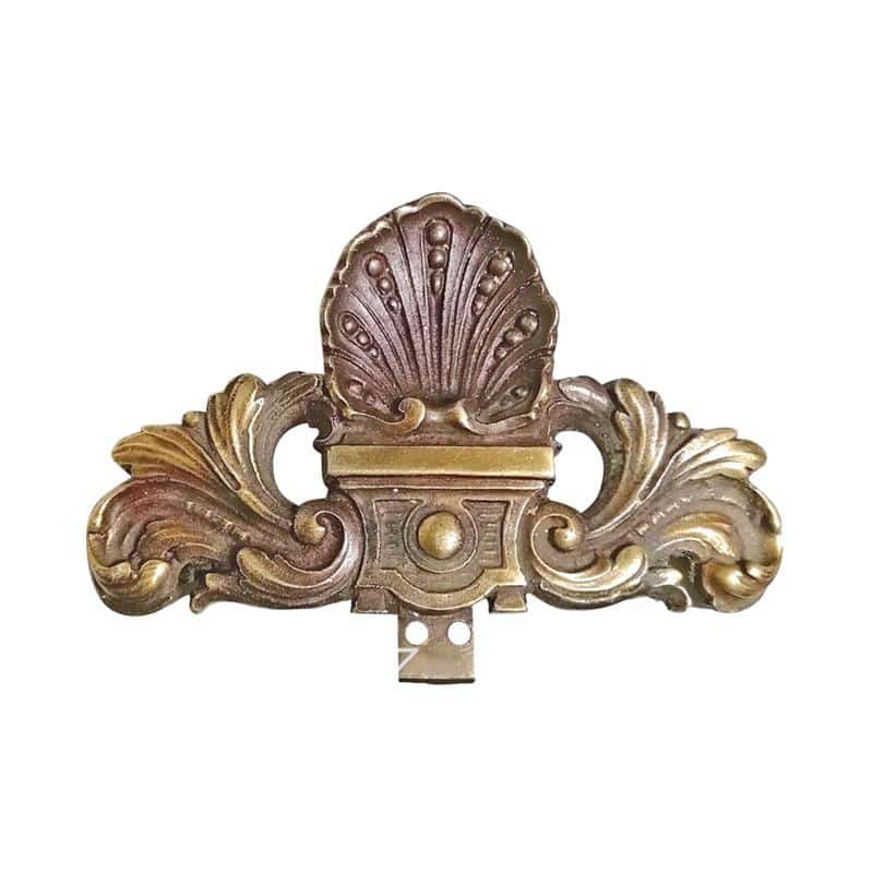 Bronze Möbelbeschlag antik Palmette Blattwerk 15 cm