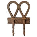 Beetumrandung Beetzaun antik Gusseisen Steckzaun alt 12.5x20cm