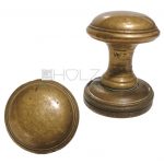 Jugendstil Türknauf antik alt Messing Schraubplatte 42 mm