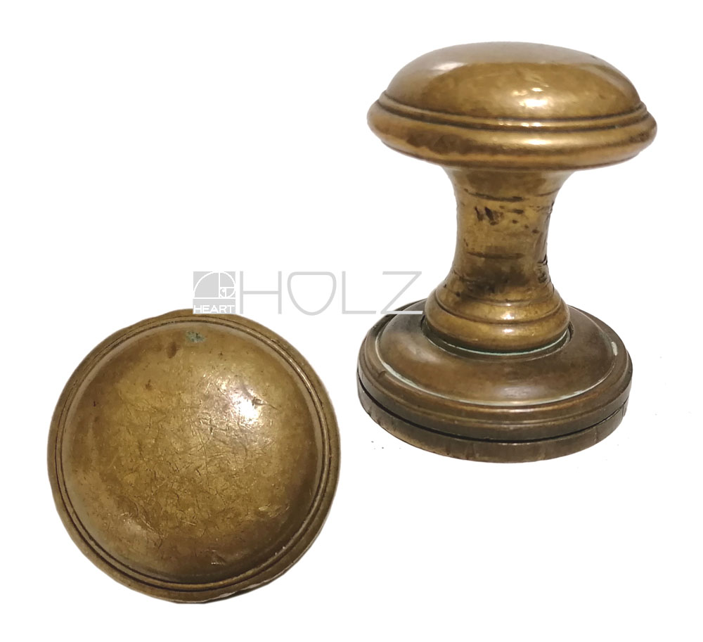 Jugendstil Türknauf antik alt Messing Schraubplatte 42 mm Jugendstil Türknauf antik alt Messing Schraubplatte 42 mm