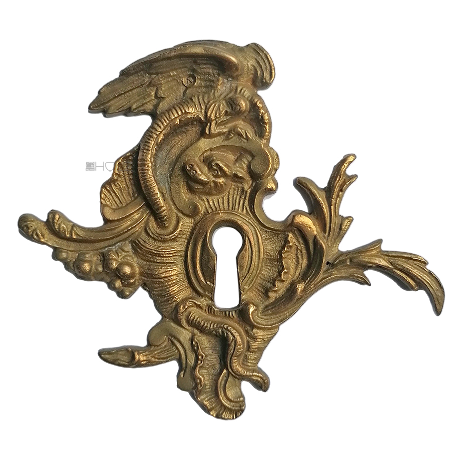Möbel Bronze Schlüsselschild antik Drache barock 10cm