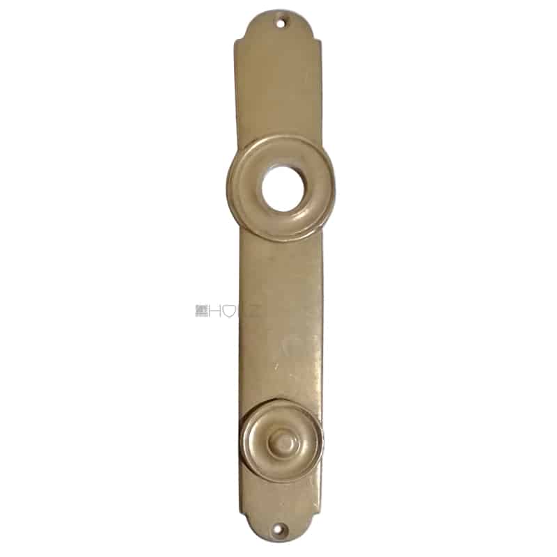Langschild Biedermeier alt antik halbrund Türdrücker 17.2mm