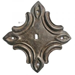 Türknauf Unterlegplatte Schild Rosette antik alt 11.8cm