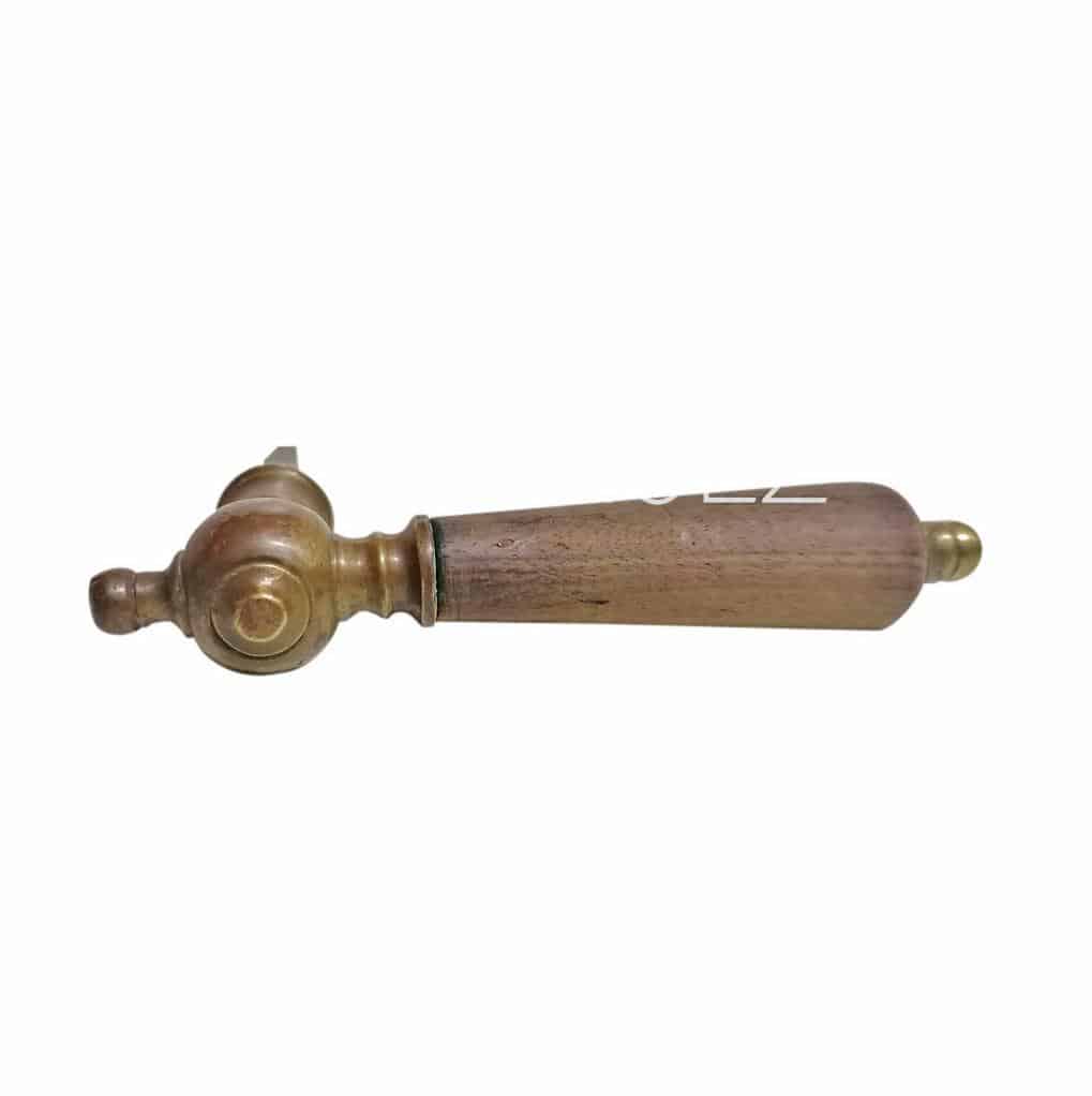 Türdrücker antik Türklinke alt Messing Holz 8er Vk Gründerzeit