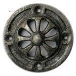Tür Lüftungsrosette antik Gusseisen alt 48mm