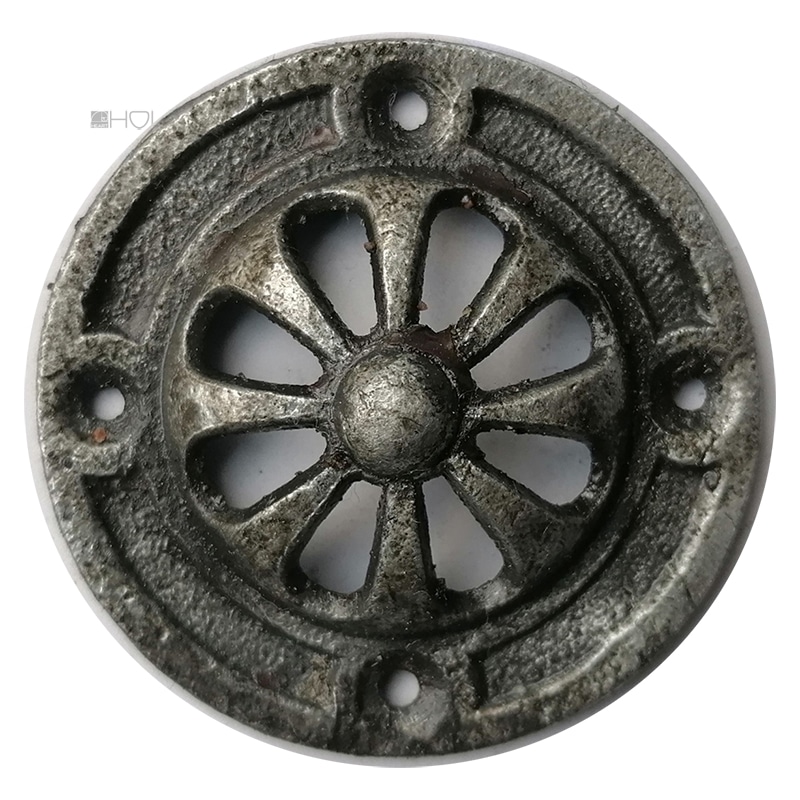 Tür Lüftungsrosette antik Gusseisen alt 48mm