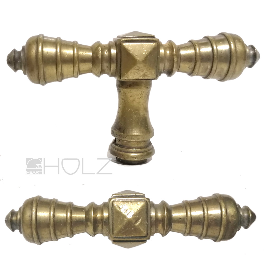 Große Fensterolive antik Fenstergriff Drehgriff Diamant alt Messing 8er Vk