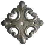 Rosette antik Türknauf alt Biedermeier verzinnt Barock 13cm