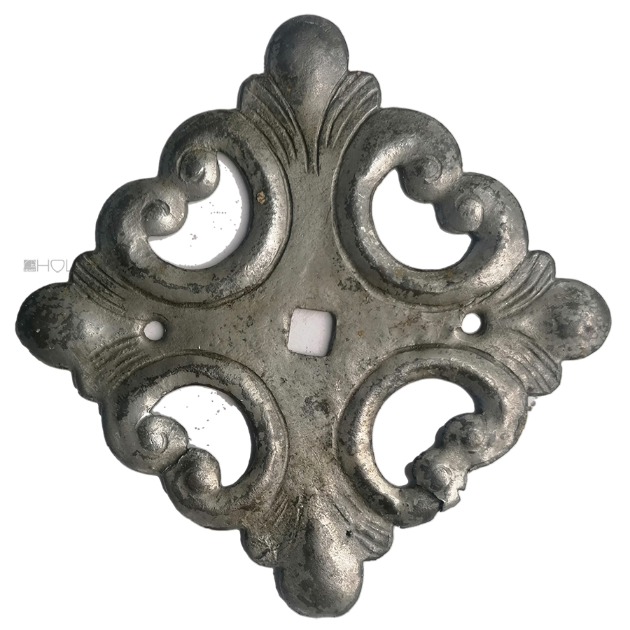 Rosette antik Türknauf alt Biedermeier verzinnt Barock 13cm