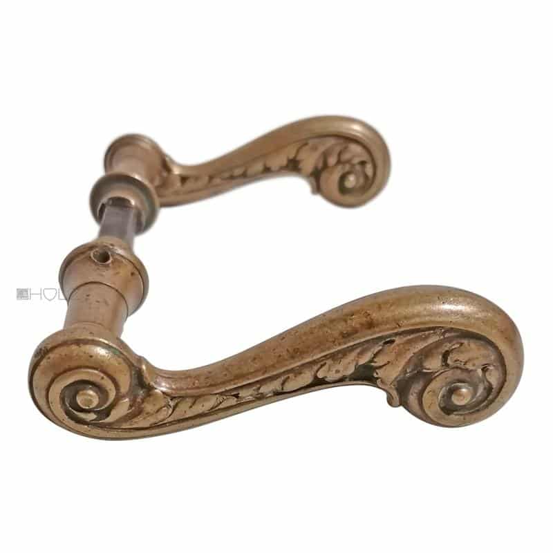 Türdrücker antik Türklinken alt Neo Barock Messing 15.4mm 9er Vk
