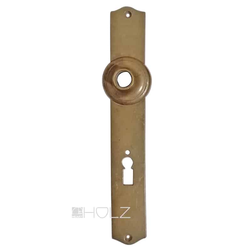 Langschild antik Messing Türdrücker alt 13.8mm 74
