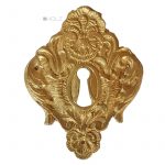 Bronze Möbel Schlüsselschild antik barock prächtig 60x77