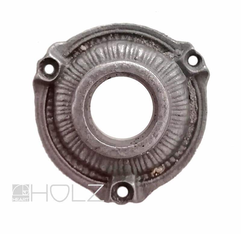 Rosette antik alt Gusseisen Dreipunkt Türdrücker Gründerzeit 19.2 mm