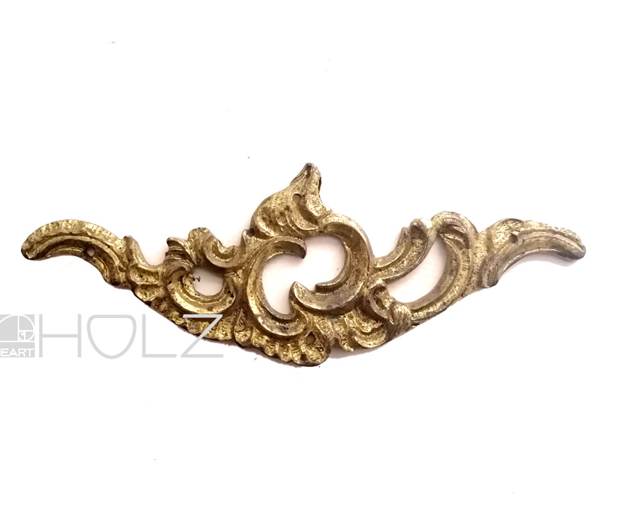 Bronze Möbelbeschlag antik feuervergoldet Barock 12.5 cm