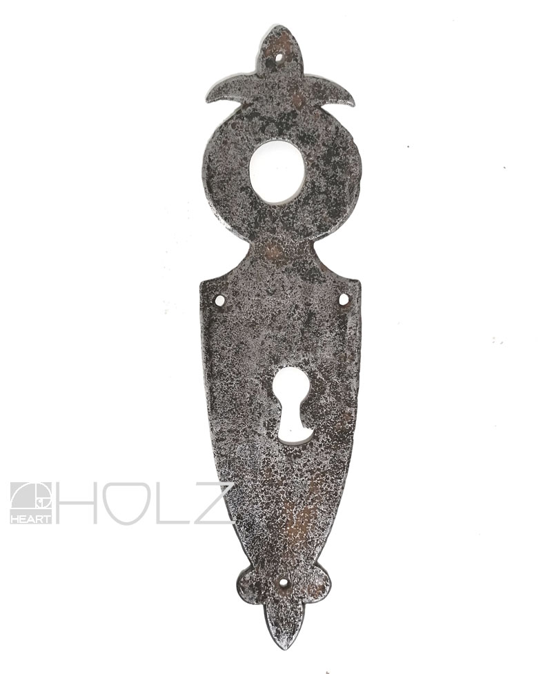 Langschild antik alt Stahlblech Mittelalter Burg Drückerschild 19 mm 72