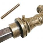 Türdrücker Sicherungsstift Messing antik Türklinke Fensterolive alt 2.5 bis 3 mm
