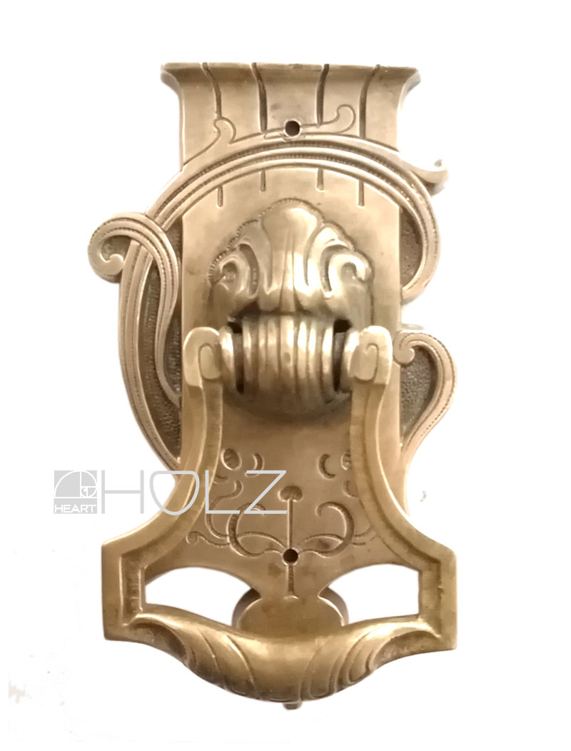 Jugendstil Haustürklingel antik Ziehklingel alt Gründerzeit floral
