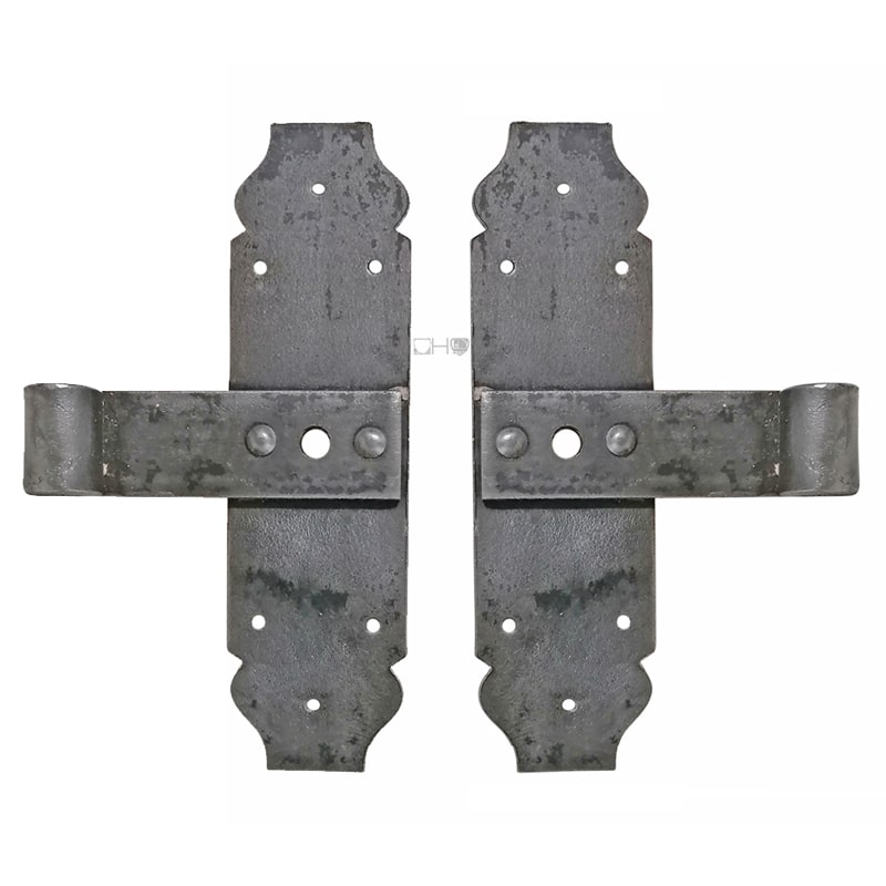 Kreuzbänder antik alt genietet Stahl Türbänder 19cm 13er Dorn