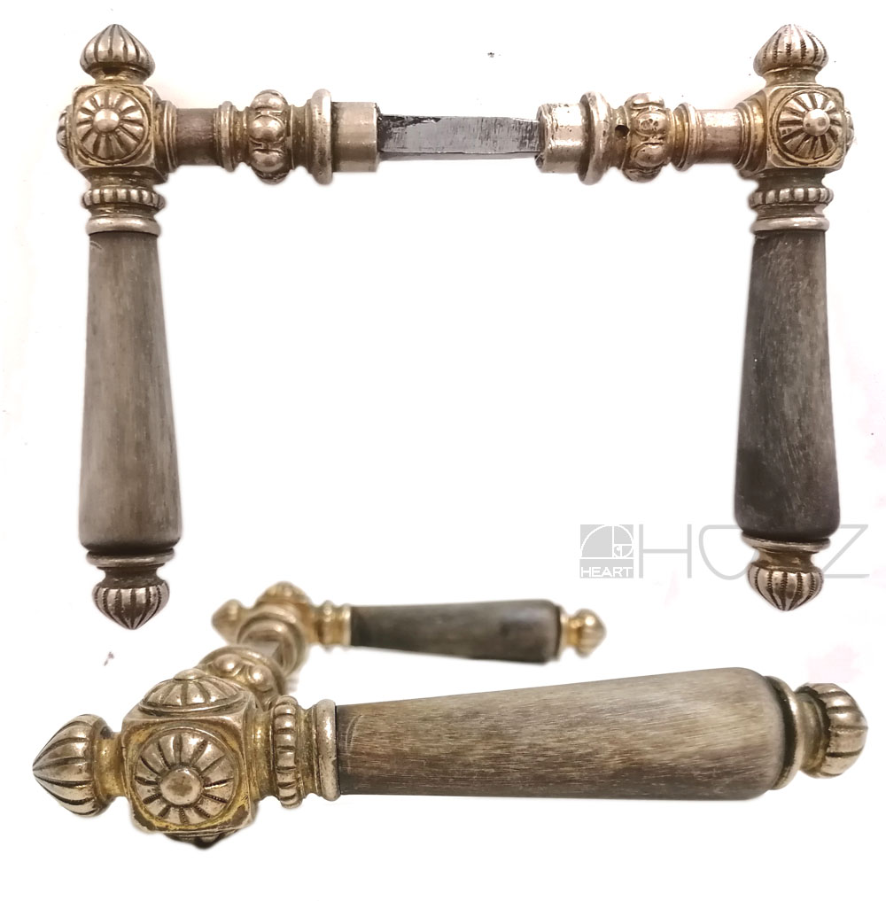 Türdrücker antik Blüte Perlen Messing Horn Türklinken alt 10er Vk Türdrücker antik Blüte Perlen Messing Horn Türklinken alt 10er Vk