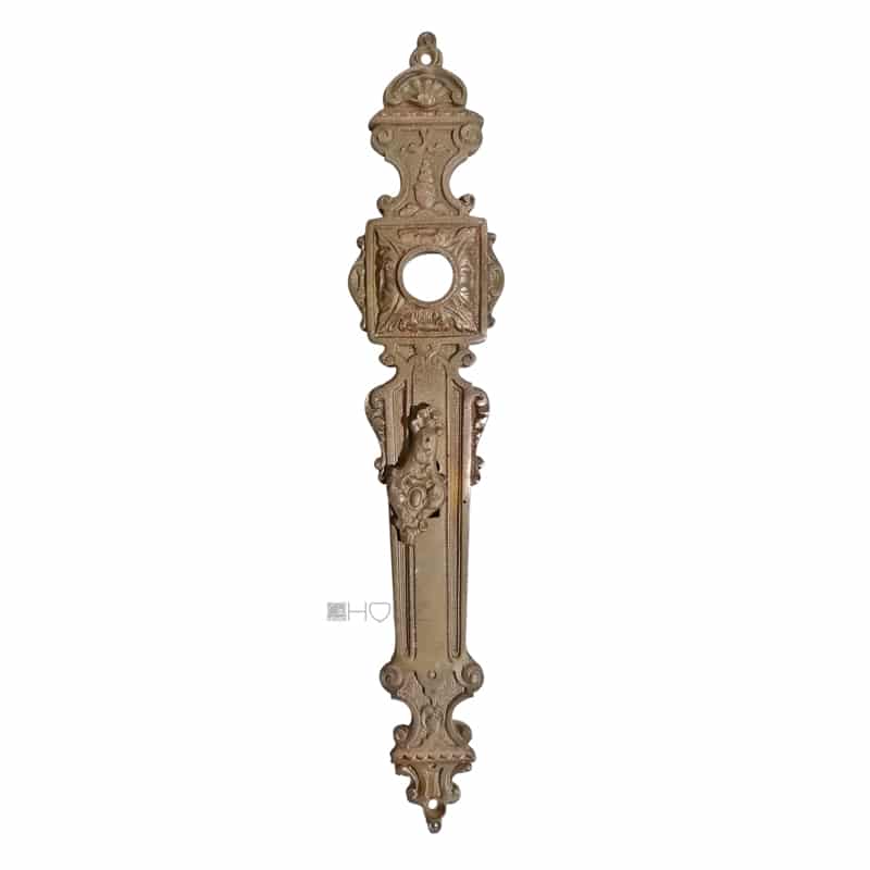 Langschild antik Neo Barock alt Türdrücker 17.6mm 72