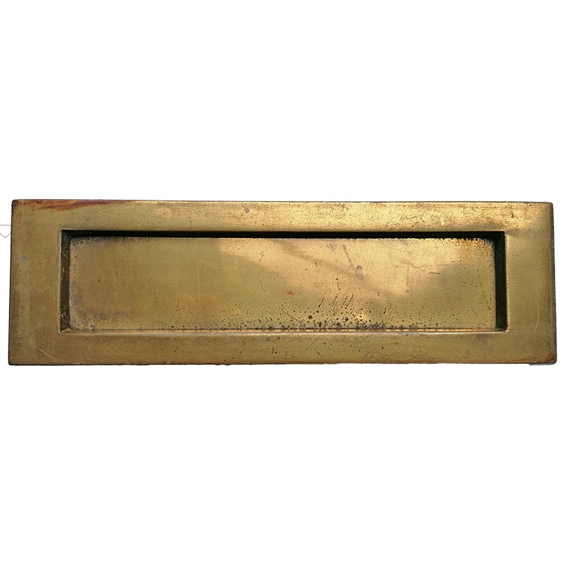 Briefklappe alt Bauhaus Messing Briefschlitz Mid Century 25.5cm