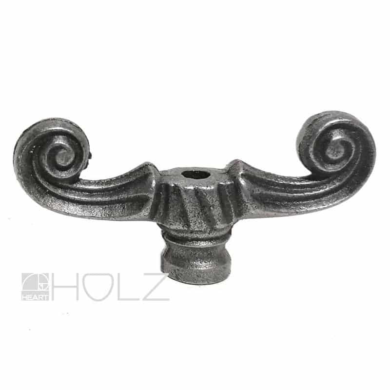 Vorreiber antik Doppelreiber Eisen alt Fensterreiber Volute 13mm