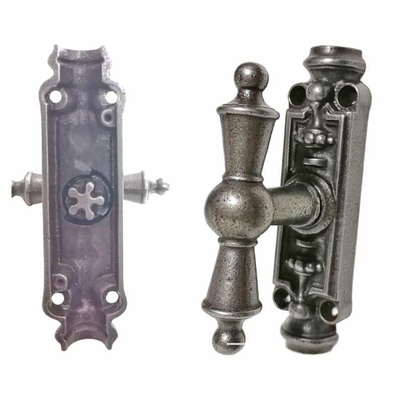 Basküle Getriebe antik Fensterolive Perlen Gusseisen Zahnrad Stange 14 mm