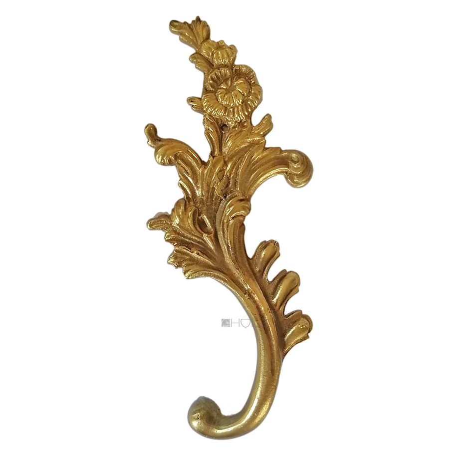 Möbel Bronze Beschlag antik Rankwerk Blattwerk 135mm