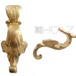 Bronze Möbelbeschlag antik feuervergoldet Löwenmaul alt 11cm